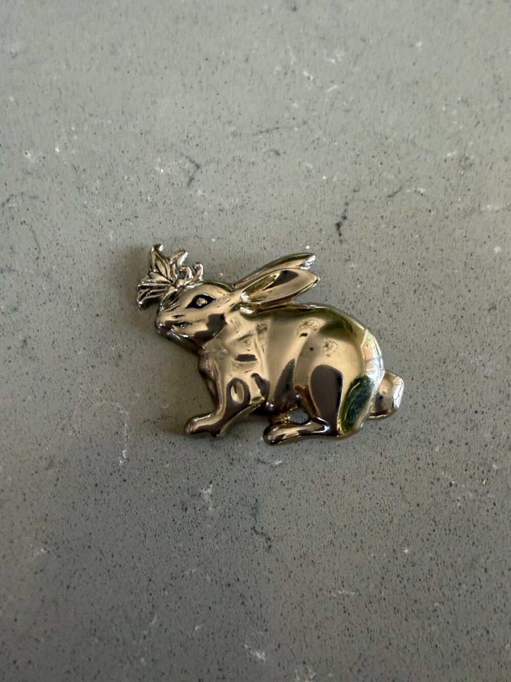 John Hardy Vintage Silver Tone Rabbit Butterfly Dress Clip, Signed